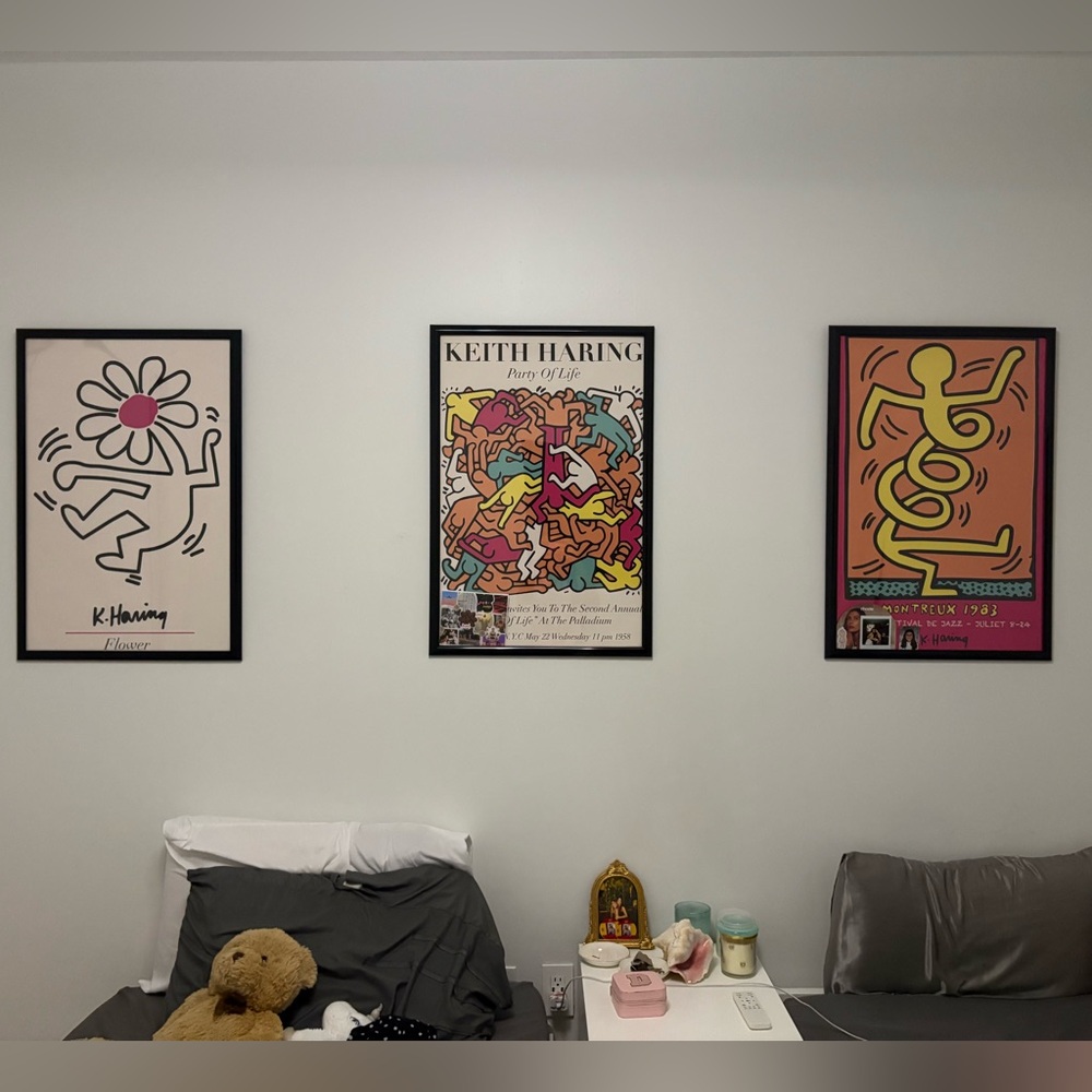 Cute room decor Keith Haring SET OF 3